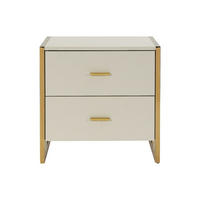 NACHTTISCH - 50 cm x 40 cm - Holz, Platte - Beige - OMBRELIA - Beige, Holz (50/50/40cm) - Vente-Unique