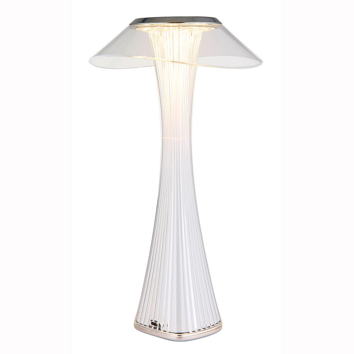LED TISCHLEUCHTE Ambra Silber Chrom - Silberfarben, Kunststoff (15.1/15.1/27.4cm) - Globo Lighting