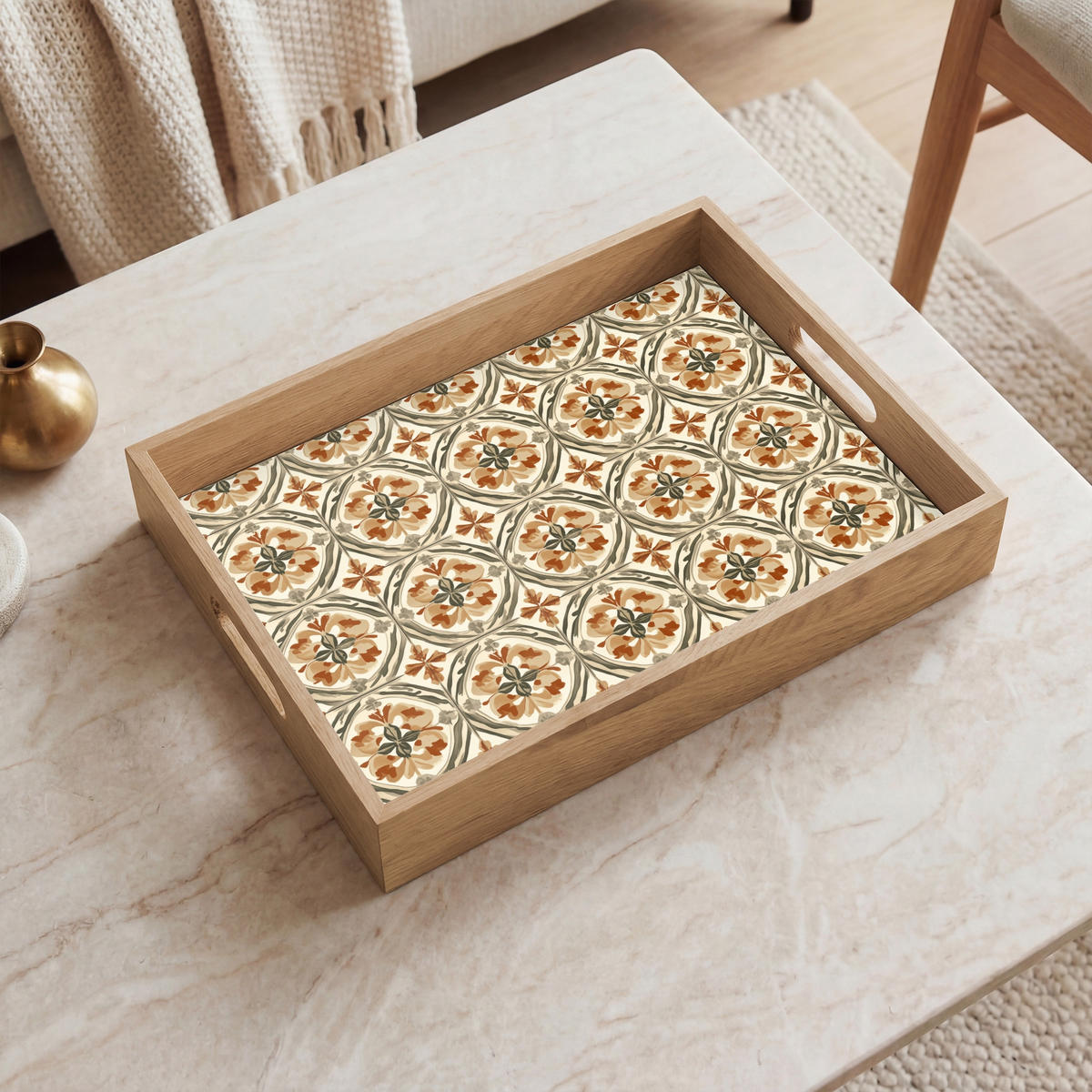 TABLETT - Elegant - antik - farbenfroh - 40x30 cm - Multicolor, Holz (40/5/5cm) - OnlyWow