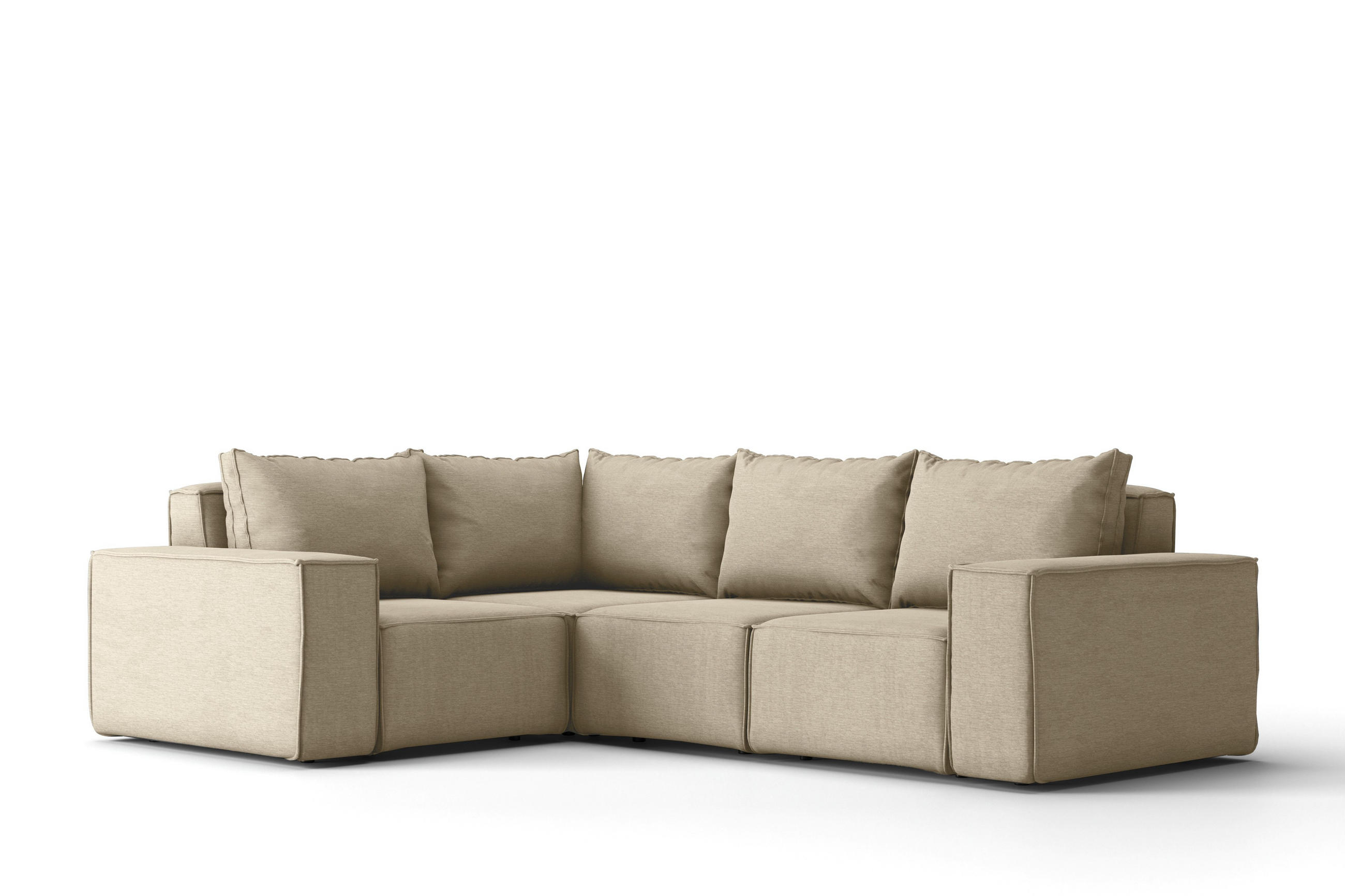 GARTENECKSOFA Für Den Garten SONNE Beige Rechts - Beige, Holz (181/73/246cm) - Kaiser Möbel