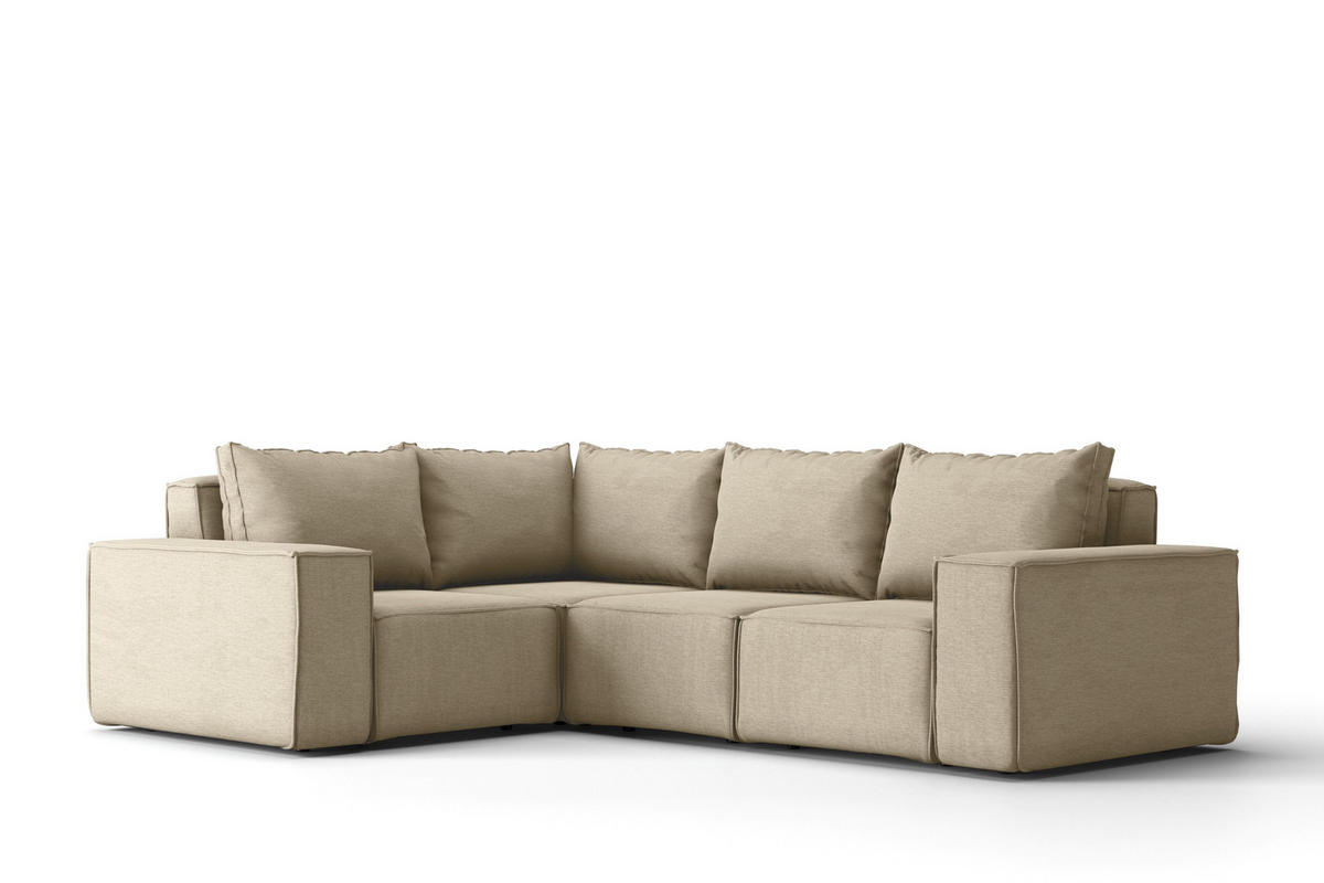 GARTENECKSOFA Für Den Garten SONNE Beige Rechts - Beige, Holz (181/73/246cm) - Kaiser Möbel