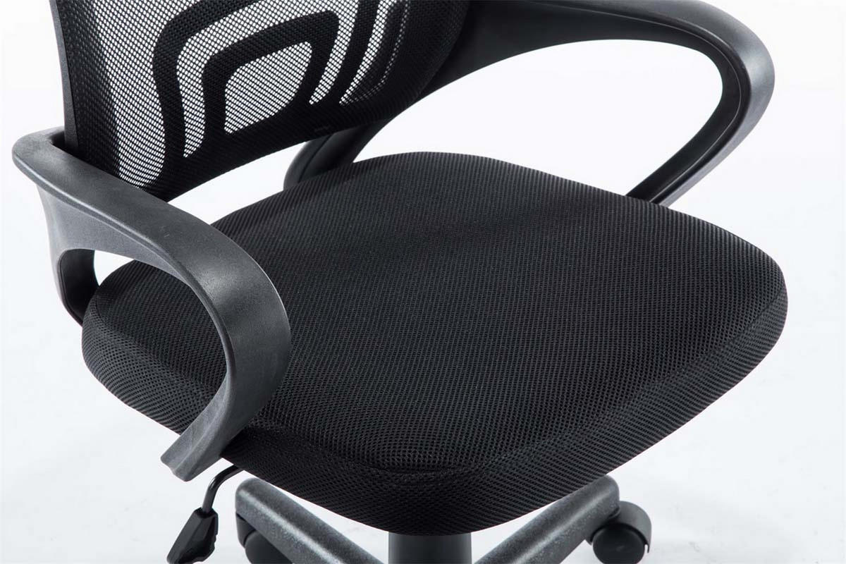 BÜROSTUHL Genf mit Netzbezug, Schwarz - Schwarz, Kunststoff/Textil (56/100/54cm) - TPFLiving