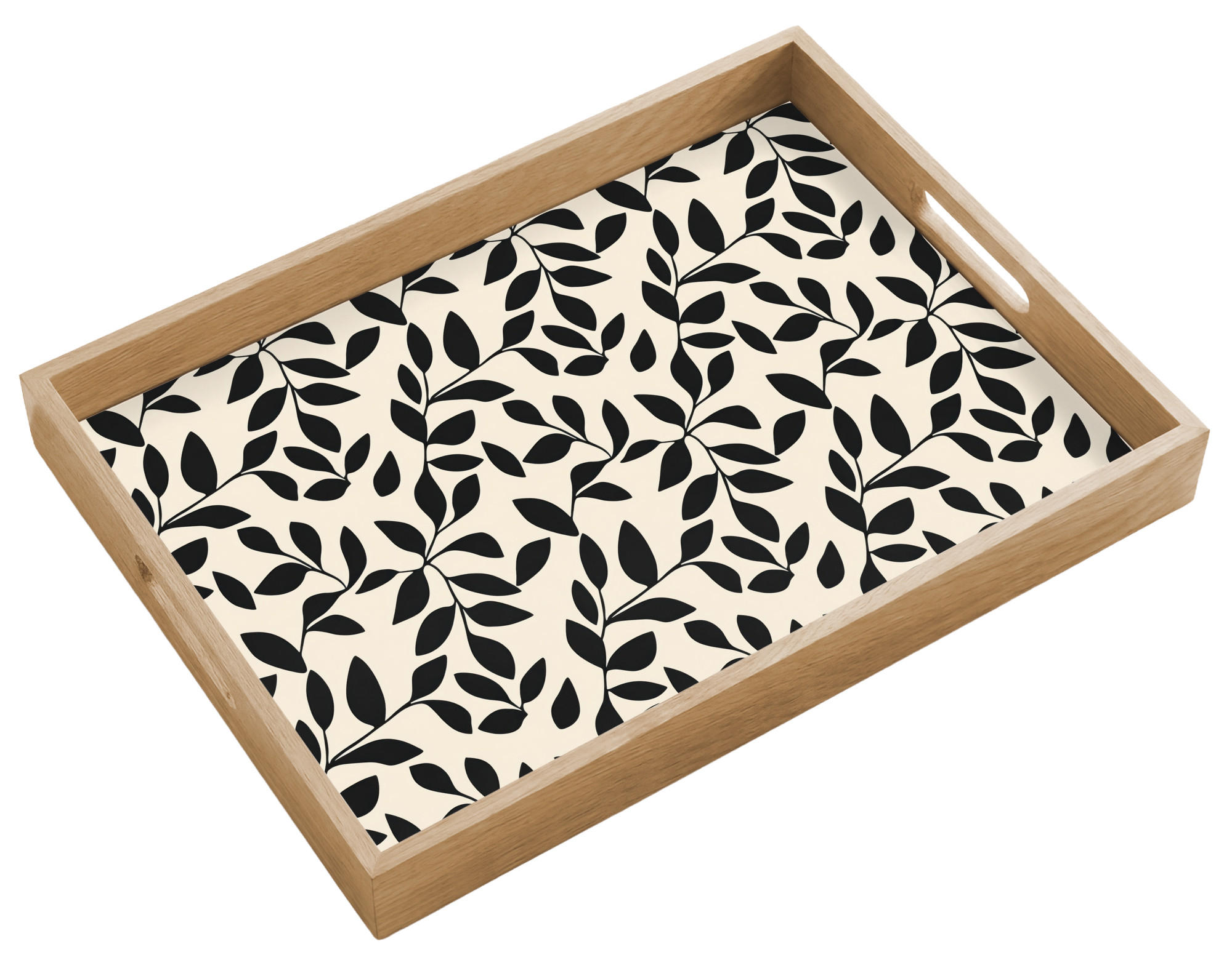 OnlyWow SERVÍROVACÍ PODNOS Elegantní - vzorované - černé - béžové 50x35 cm