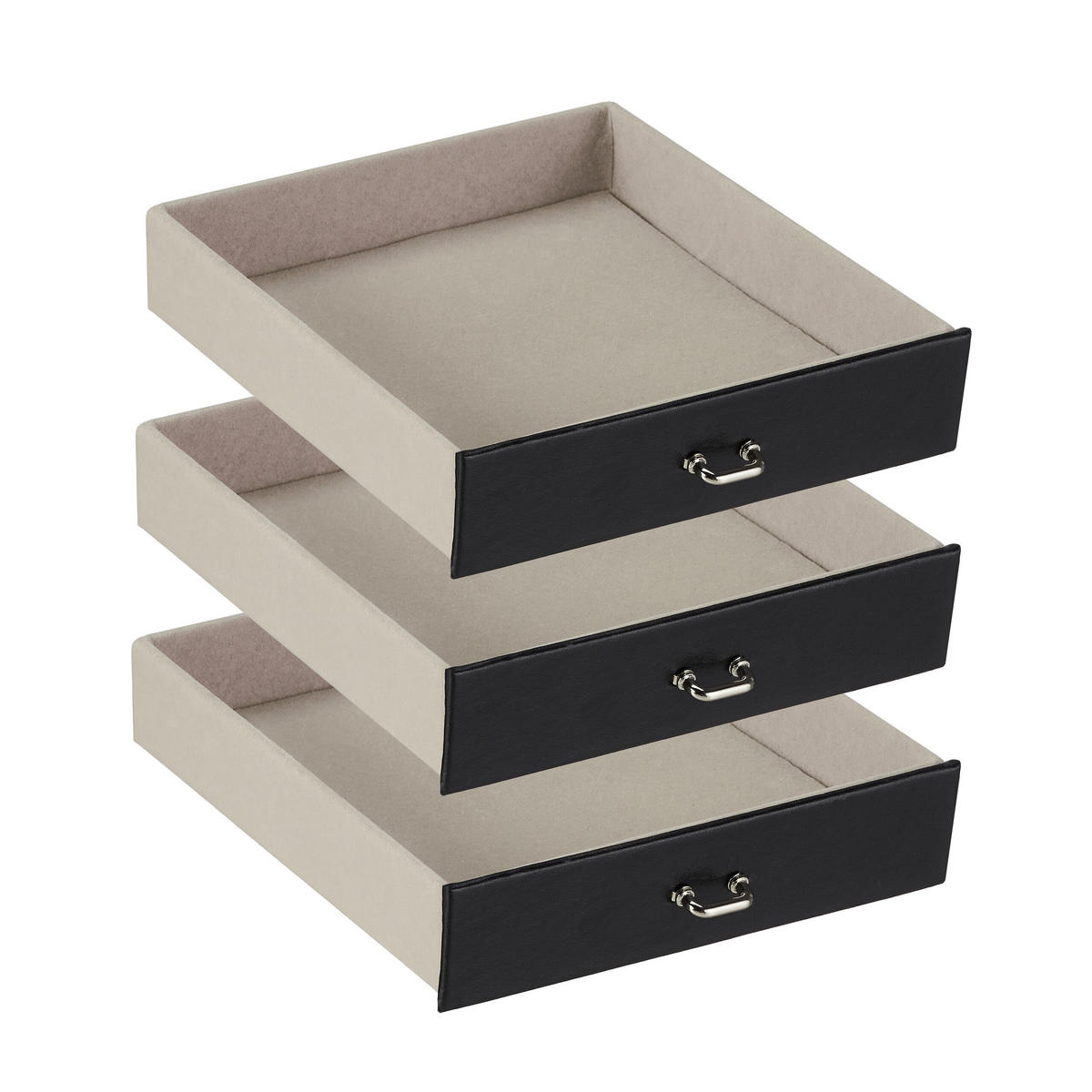 SCHMUCKKASTEN - Schwarz, Glas/Kunststoff (24/18.5/19cm) - Relaxdays