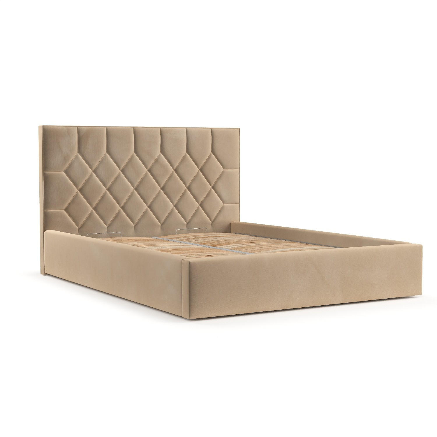 POLSTERBETT Brisa 140/200 cm Beige im Kronos Stoff - Beige/Schwarz, Holz/Holzwerkstoff (140/200cm) - AltaBeds