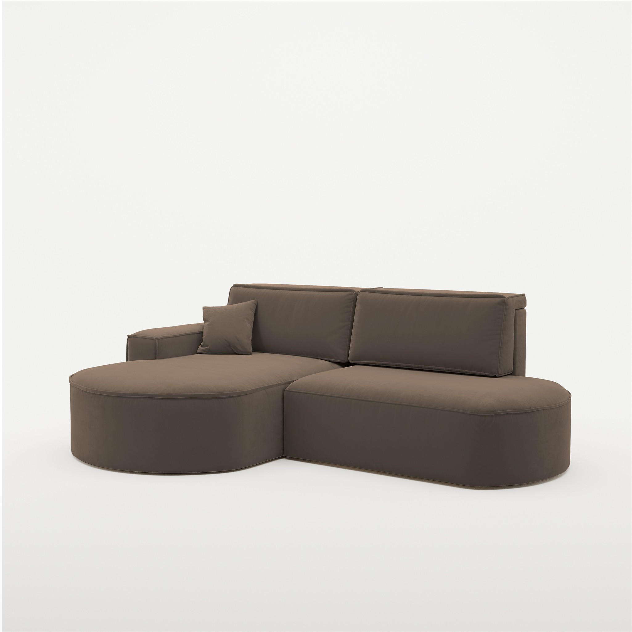 ECKSOFA Venedig Mit Schlaffunktion - Braun, Holzwerkstoff/Textil (278/179cm) - Fun Möbel