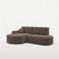 ECKSOFA Venedig Mit Schlaffunktion - Braun, Holzwerkstoff/Textil (278/179cm) - Fun Möbel