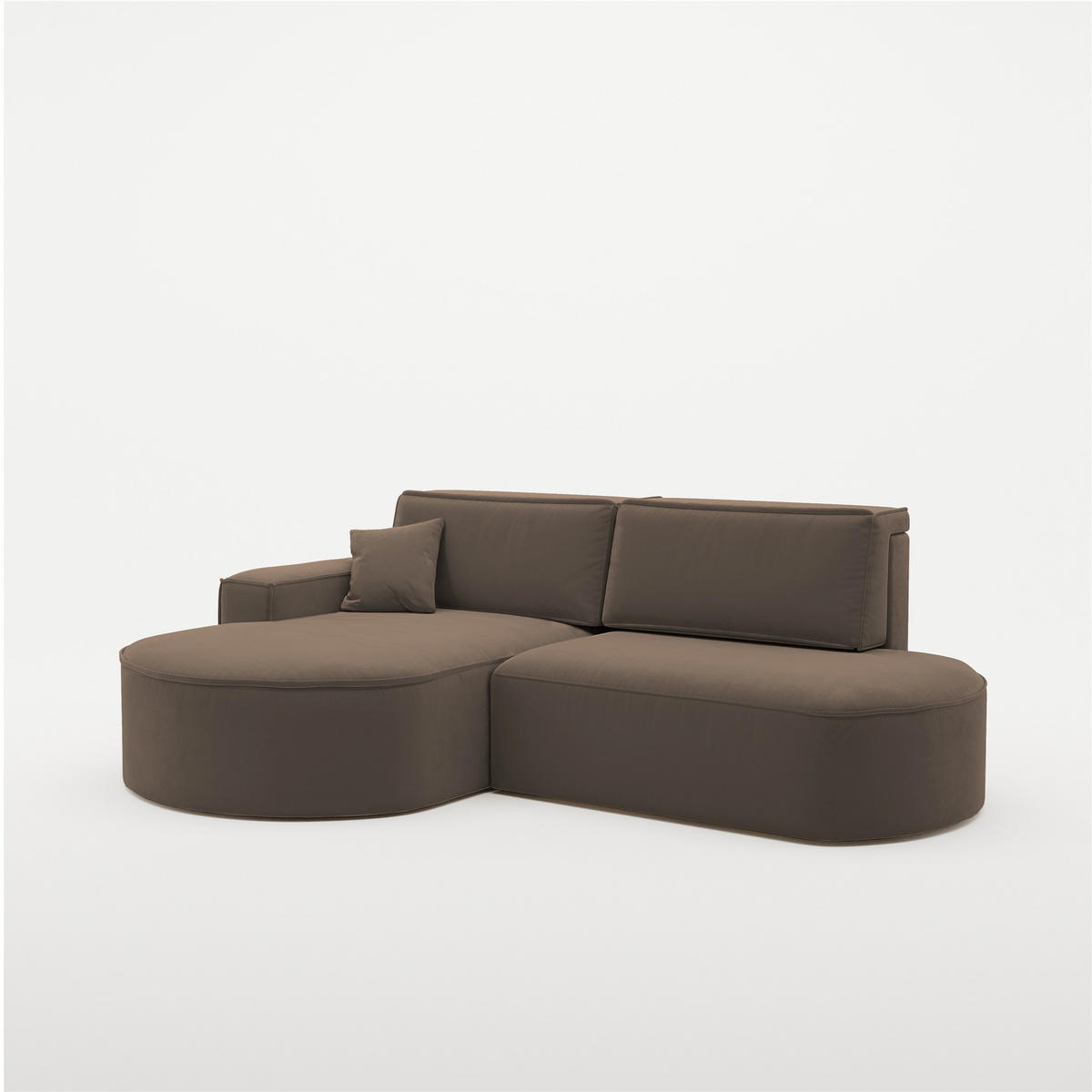 ECKSOFA Venedig Mit Schlaffunktion - Braun, Holzwerkstoff/Textil (278/179cm) - Fun Möbel