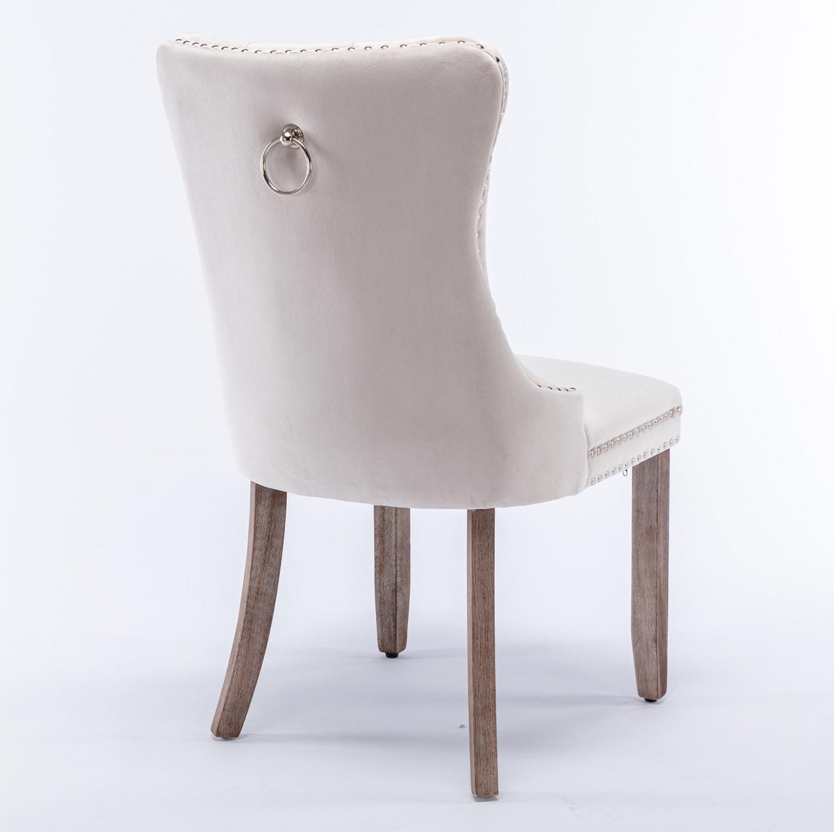 ESSZIMMERSTUHL hohe Rückenlehne Samt Beige - Beige, Holz (50/95/65cm) - Meubliv