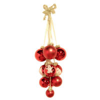 WEIHNACHTSDEKORATION Kugelgehänge Tanne und Gnome Rot 27cm (Glas / 1 Stk.) - Rot, Glas (16/27/16cm) - Krebs Glas Lauscha