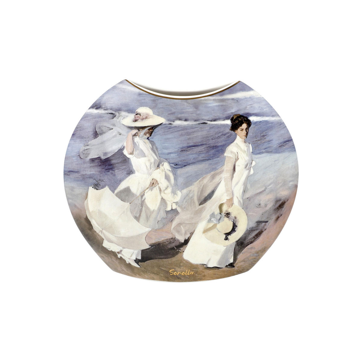 VASE Joaquin Sorolla - Boats / Seashore, Porzellan, Bunt, 20 cm - Multicolor, Keramik (20cm) - Goebel