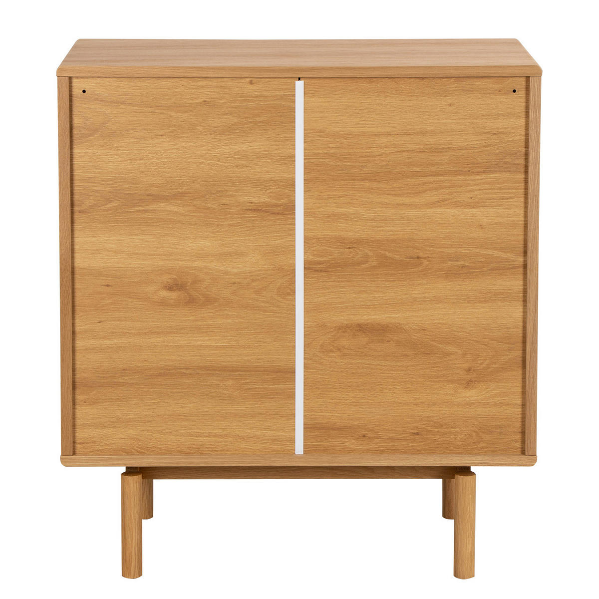 KOMMODE - Echtholzfurnier - Eiche - Braun, Holz/Holzwerkstoff (80/86/40cm) - home24