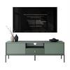 TV-ELEMENT MIDNIGHT mit Schubladen auf Gestell grün - Schwarz/Grün, Holzwerkstoff (154.5/52.5/39cm) - Lookway