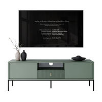 TV-ELEMENT MIDNIGHT mit Schubladen auf Gestell grün - Schwarz/Grün, Holzwerkstoff (154.5/52.5/39cm) - Lookway