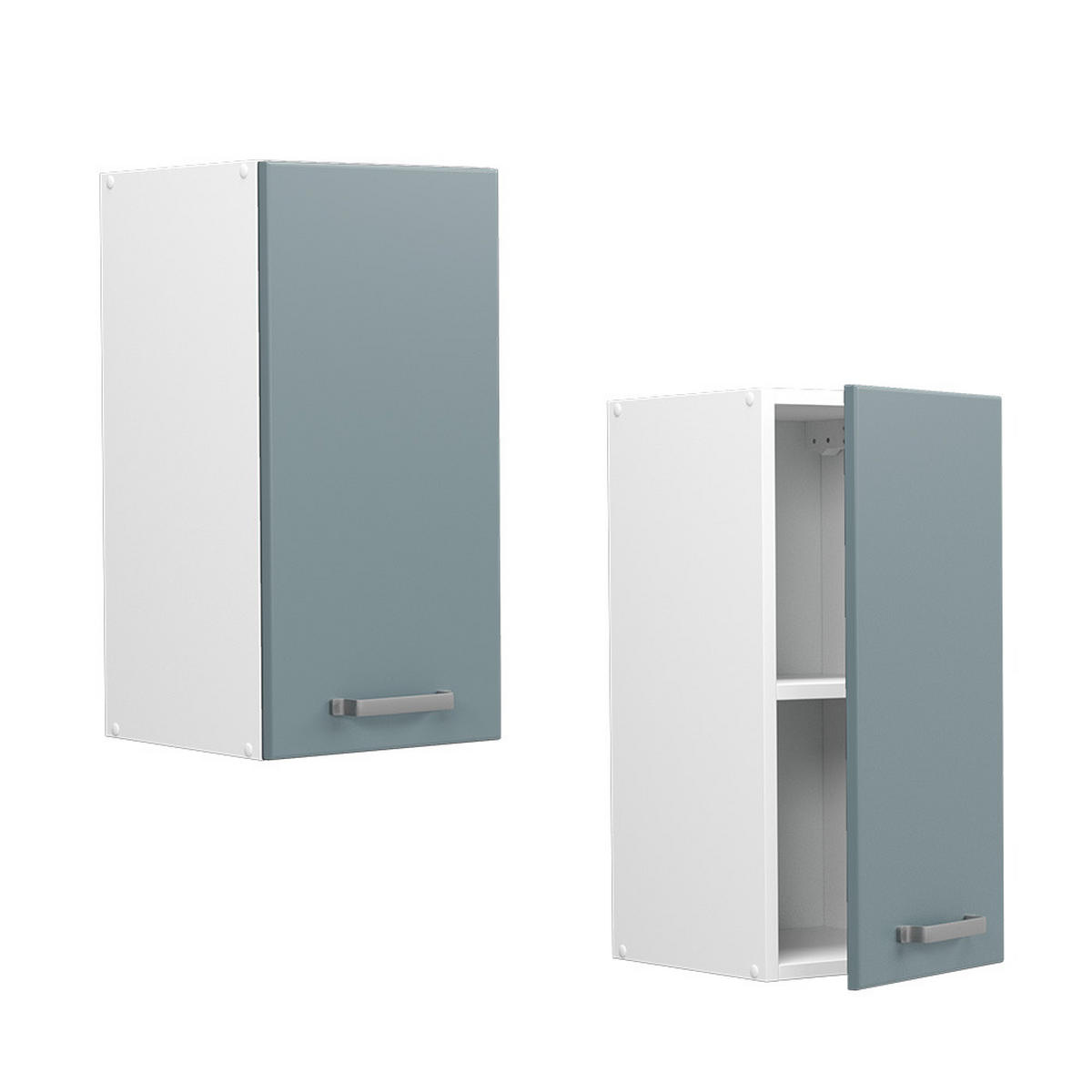 HÄNGESCHRANK R-Line Blau-Grau 30 cm - Blaugrau/Weiß, Holzwerkstoff (30/60/31cm) - Vicco
