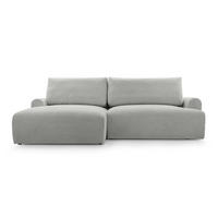 ECKSOFA mit Schlaffunktion Brauel, Hellgrau - Hellgrau, Textil (150/260cm) - Meblito
