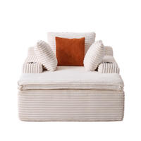 SCHLAFSOFA 165/112/63 cm Beige mit Chaiselongue, 3 Kissen und 1 Decke - Beige, Textil (112/63/165cm) - Oxeza