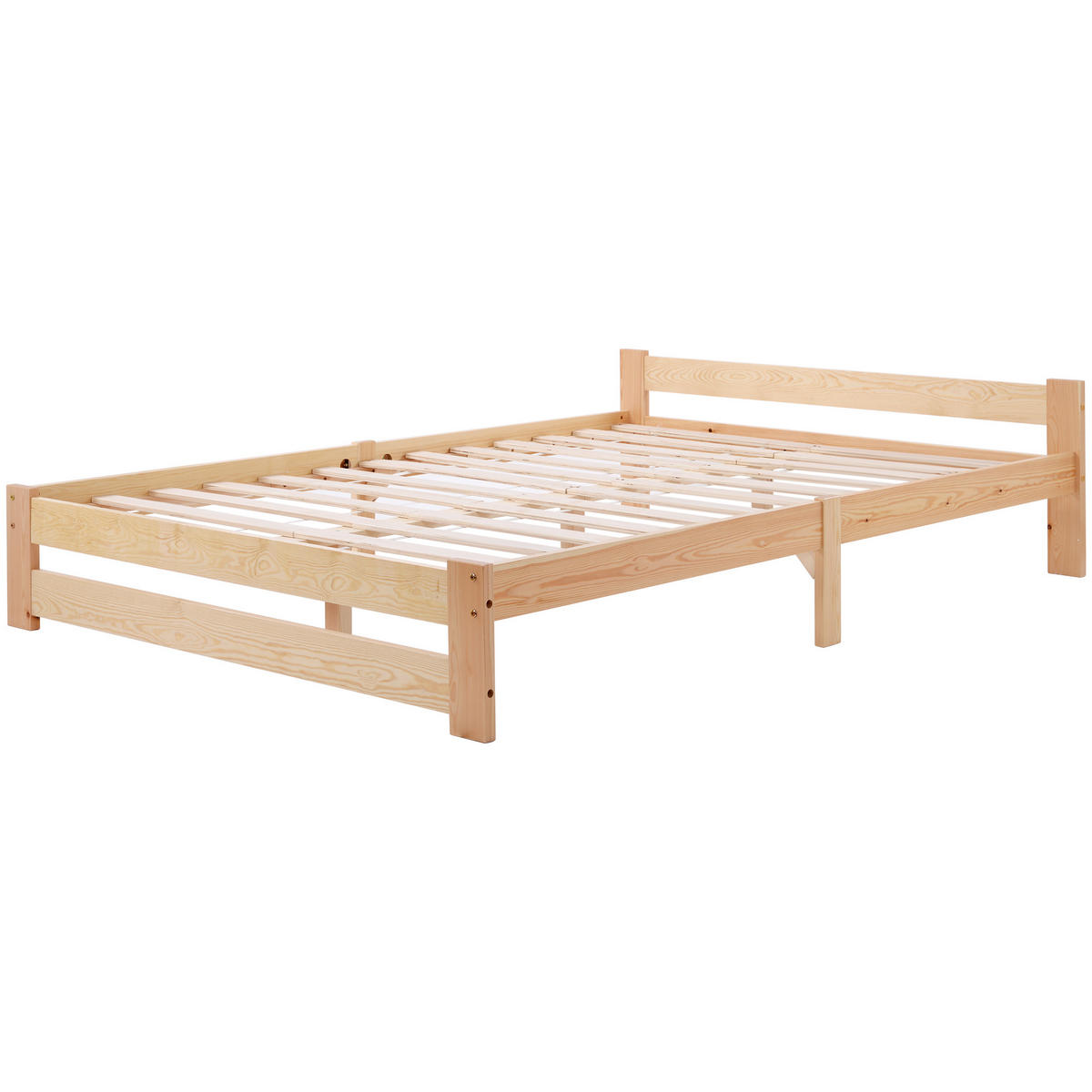 KINDERBETT 90x200 cm, mit Schuhregalen, 2 Einzelbetten & Schränken, Holz, weiß - Naturfarben, Holz (144/200cm)