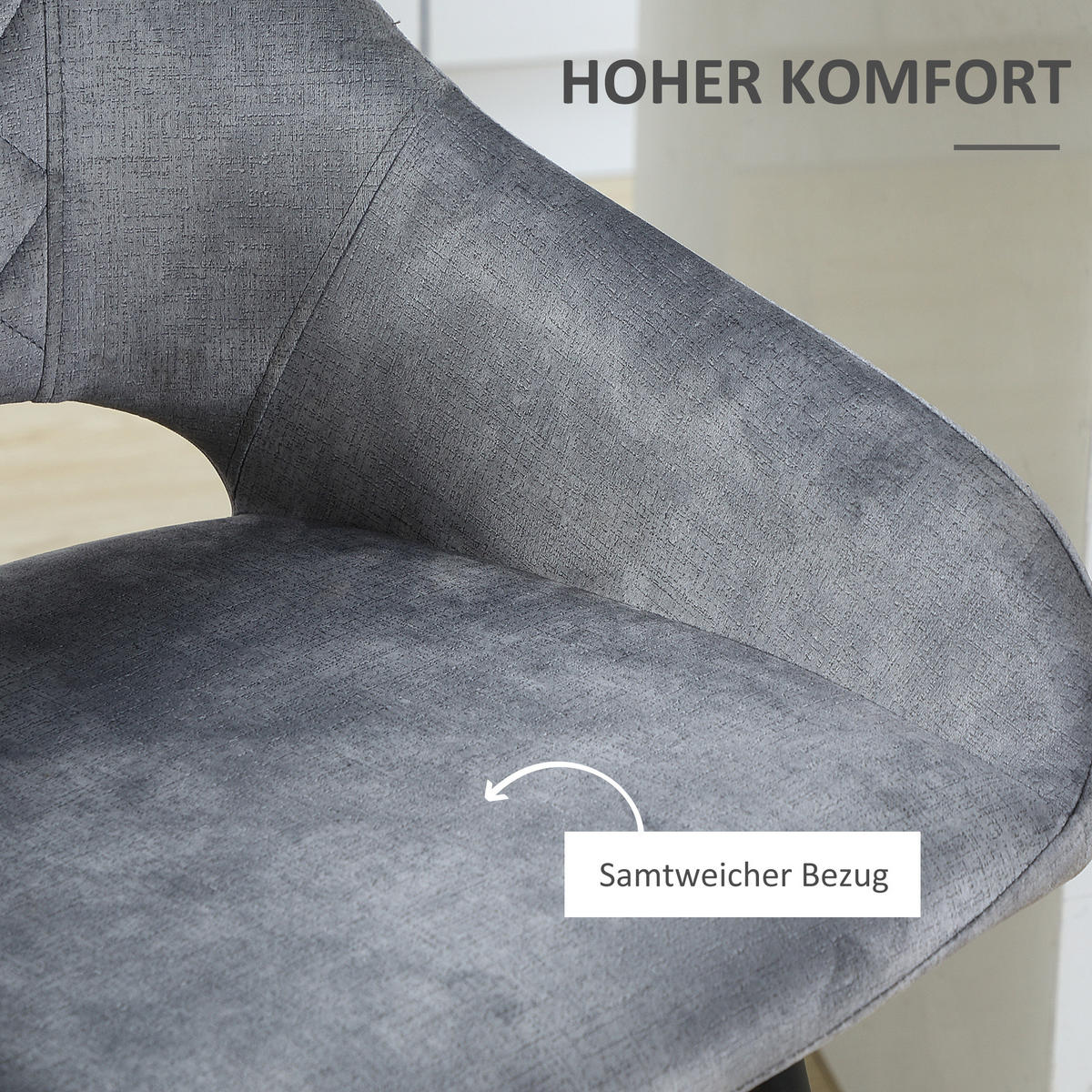BARHOCKER 2er-Set Grau 50.0/56.0/98.0 cm - Grau, Textil (56/98/50cm)