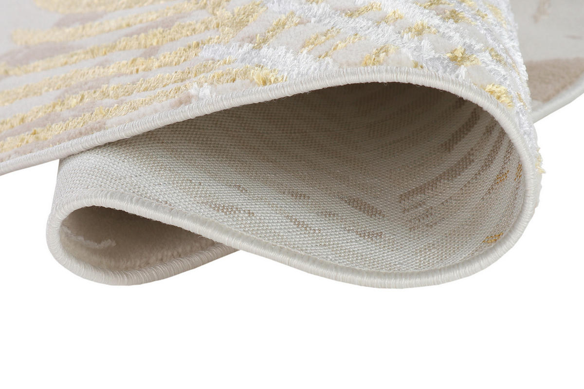 TEPPICH CRYSTAL ROUND Creme 80/80 cm - Creme, Kunststoff (80/80cm) - Tapiso