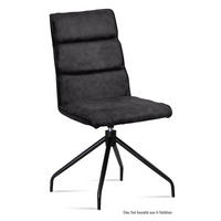 ESSZIMMERSTUHL drehbar (6er-Set) Domini 47x92x60 Schwarz/Anthrazit - Anthrazit/Schwarz, Kunststoff (60/92/47cm) - 58aufmkessel