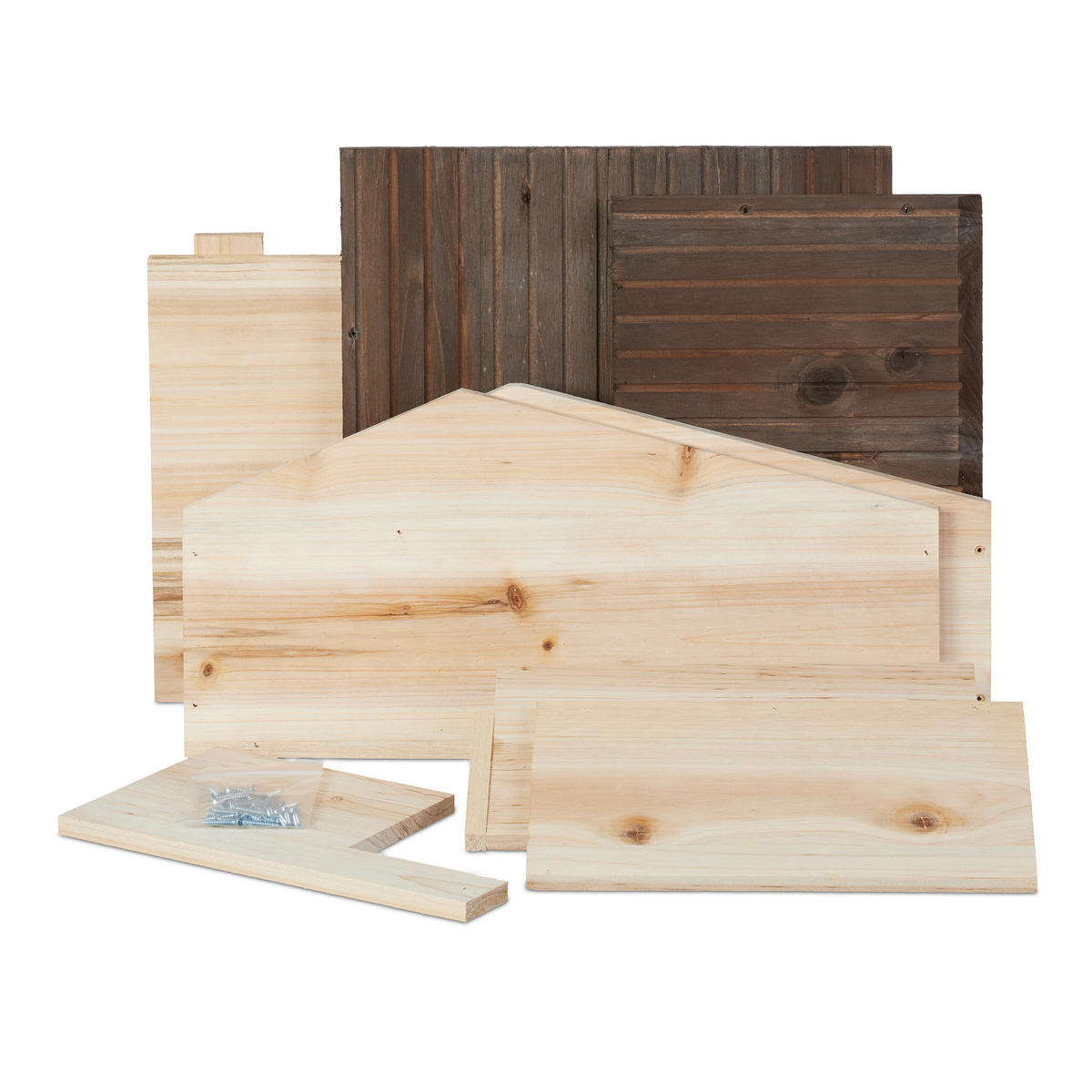 IGELHAUS - Hellbraun, Holz/Metall (46/24/33.5cm) - Relaxdays