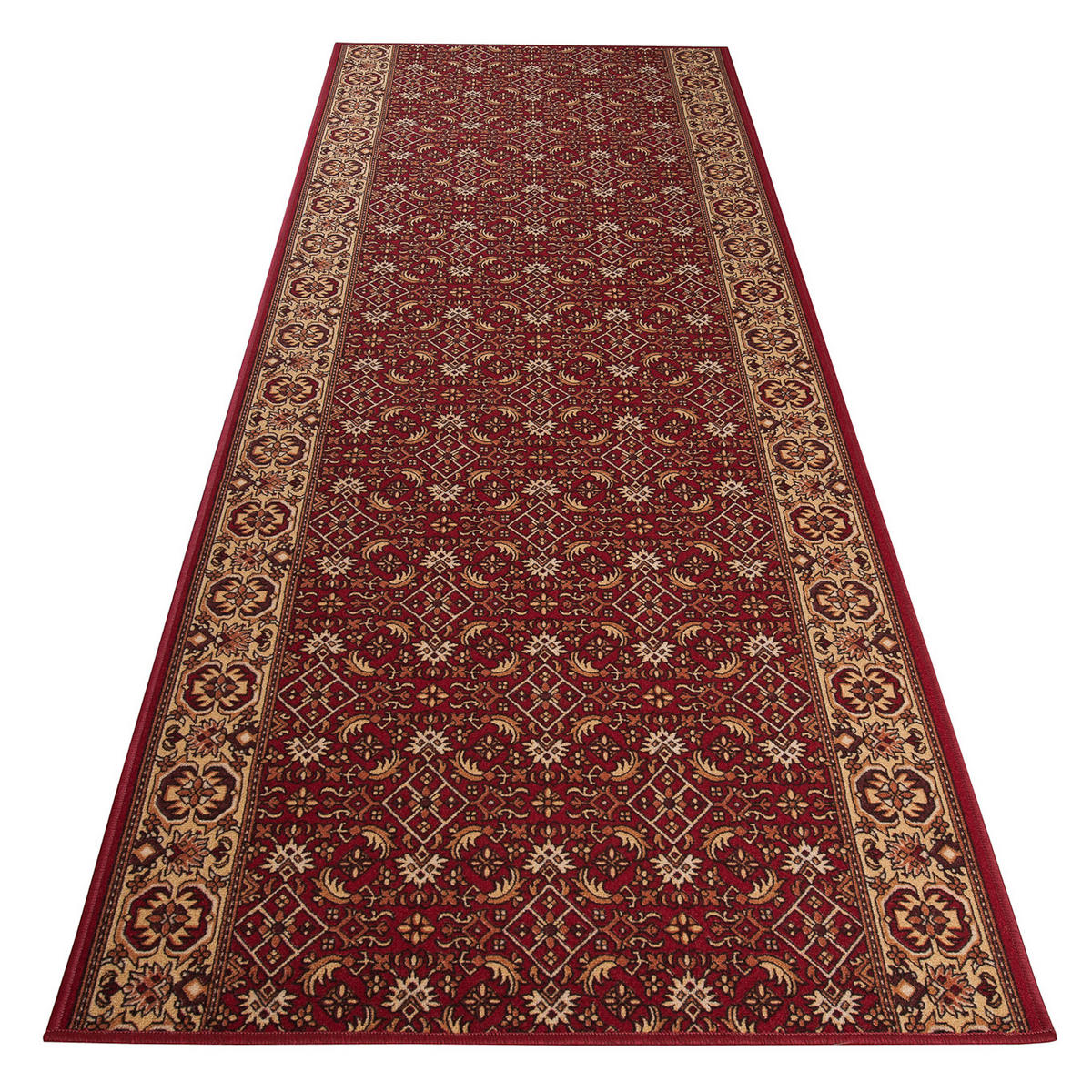 TEPPICHLÄUFER Anti-Rutsch Rot rutschfest Gummiunterlage 67/100 cm - Rot, Textil (67/100cm) - Tapiso