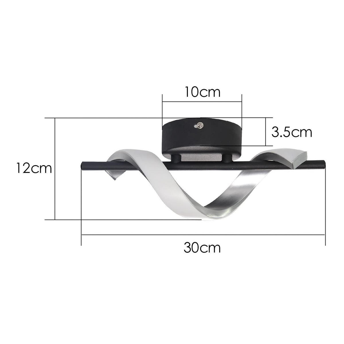 LED-WANDLEUCHTE Sparklite 30/12/12 cm - Schwarz, Metall (12/12/30cm) - ZMH