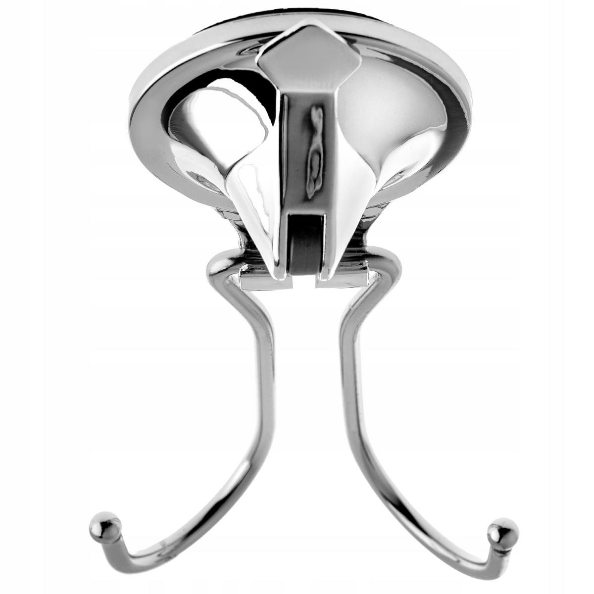 BADEZIMMER-Kleiderbügel mit Saugnapf, silber - Silberfarben, Metall (8/17cm) - KADAX