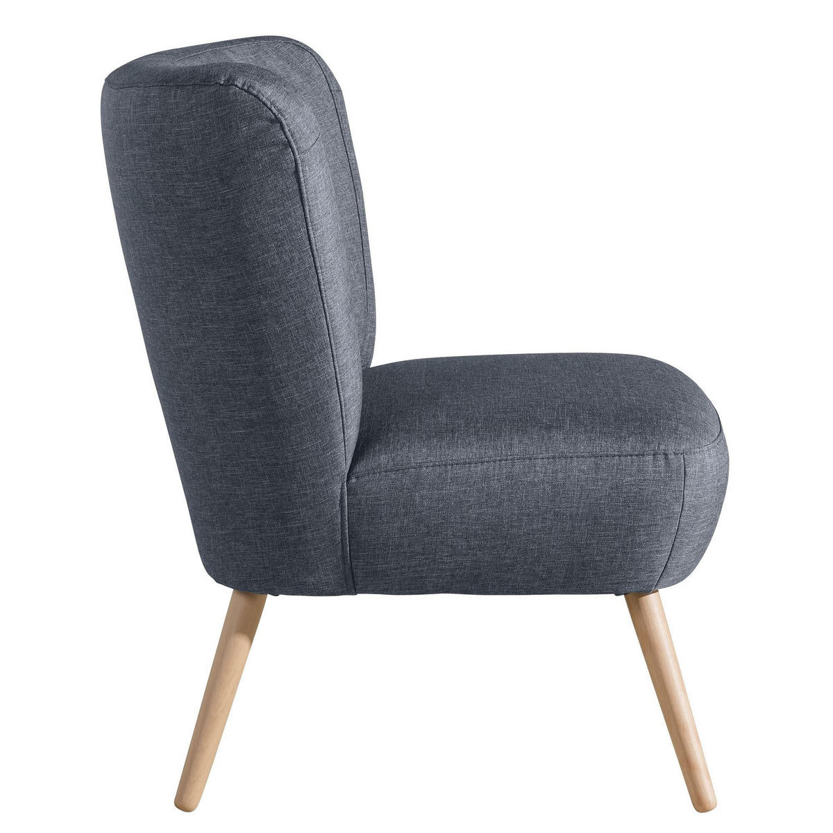 SESSEL Kassi Bezug Flachgewebe Buche natur / denim - Blau, Kunststoff (69/80/68cm) - 58aufmkessel