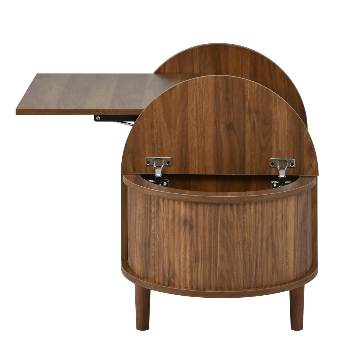 KLUB stolić 100/48/53,5 cm orah od MDF-a s podiznom pločom i spremištem - boje oraha, drvni materijal (100/48/53.5cm) - OKWISH