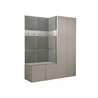 GARDEROBEN-SET Orion III - Kaschmir/Grau, Holzwerkstoff/Kunststoff (158/186/46cm) - MIRJAN24