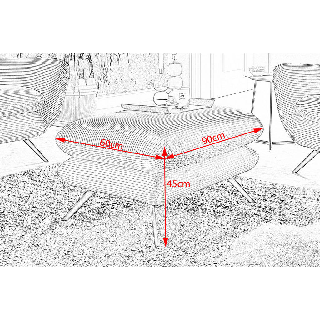 Thumbnail - Kawola Hockerbank, Pink, Textil, Rechteckig, 90x45x60 cm, Wohnzimmer, Hocker, Sitzhocker