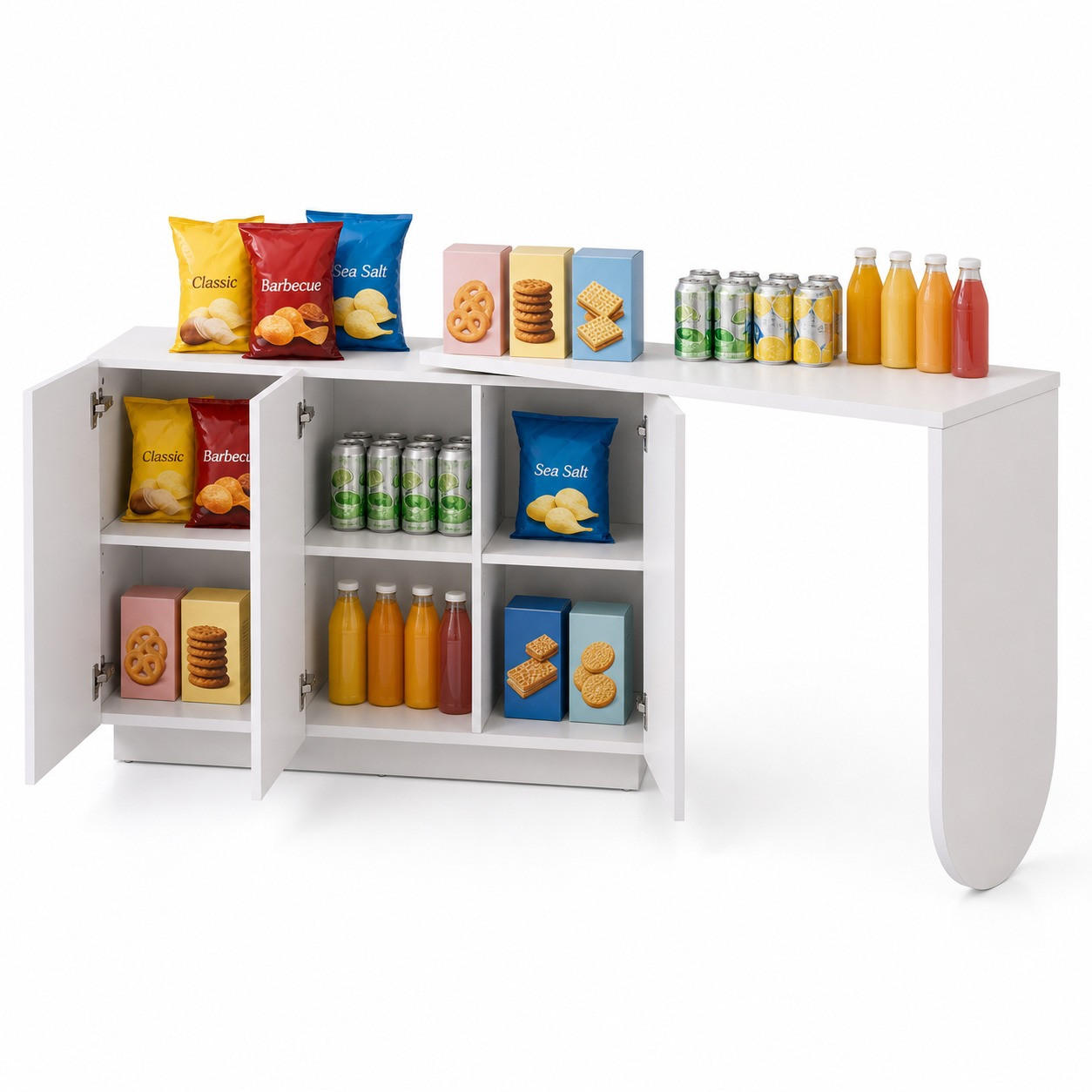 SCHREIBTISCH in Weiß L-förmig drehbar Eck-Computertisch Bürotisch Frisiertisch multifunktional Büro Homeoffice B110/T40/H75cm - Weiß, Holzwerkstoff (40/110/75cm) - STILVORA