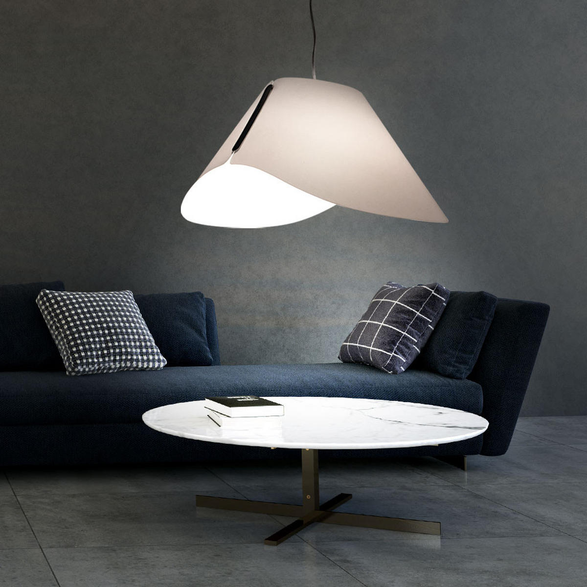 HÄNGELEUCHTE Ecru Weiß - Weiß, Kunststoff (57.2/45.5/185.5cm)