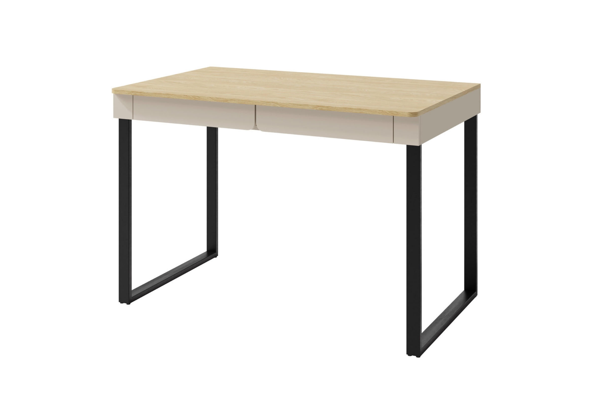 KINDERSCHREIBTISCH LIBU 11 125/63/74,5 in Sandbeige / Geölte Eiche - Eichefarben/Beige, Holzwerkstoff (125/75/63cm) - Deine Möbel 24