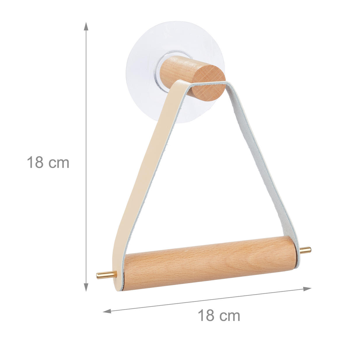TOILETTENPAPIERHALTER - Hellbraun, Holz/Kunststoff (18/18/8cm) - Relaxdays