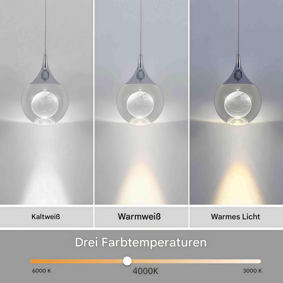 PENDELLEUCHTE Kristall Modern Chrom Mini, Kücheninsel Deckenleuchte Bad - Silberfarben, Metall (10/23/25cm) - Weltevree