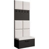GARDEROBE Margaret I 81/203/43 gepolsterten Paneelen - Beige/Schwarz, Holzwerkstoff/Kunststoff (81/203/43cm) - Beautysofa
