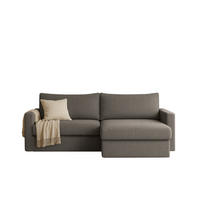 ECKSOFA Bendik In Faro - Grau, Holzwerkstoff/Textil (224/140cm) - Fun Möbel