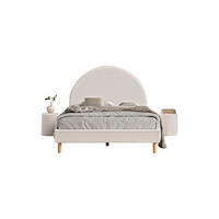 POLSTERBETT mit Hocker Karlotta 147x132x212 aus Holzwerkstoff in Weiß - Weiß, Holzwerkstoff (140/200cm) - 58aufmkessel