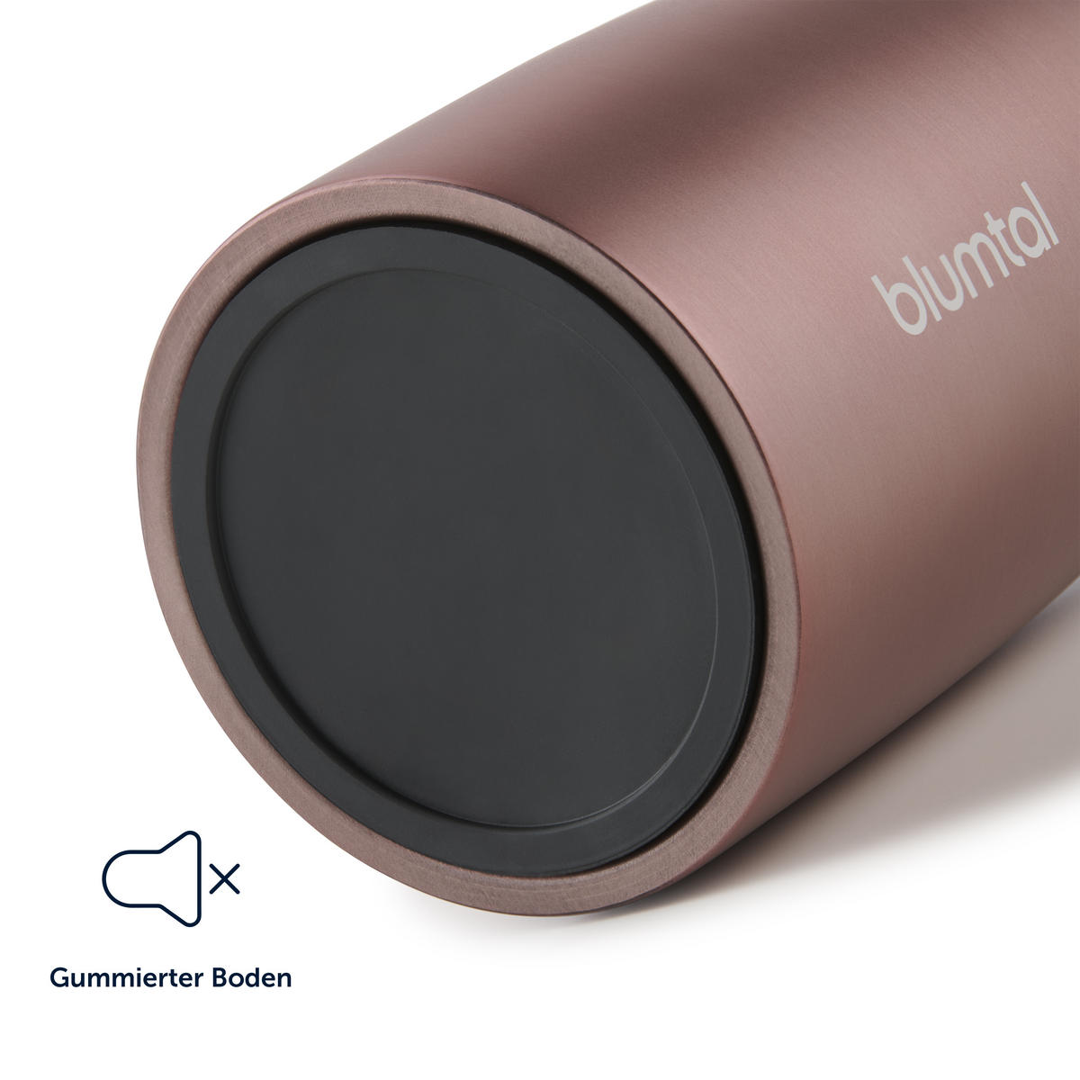 THERMOBECHER 380 ml - Kaffeebecher to go aus Edelstahl - auslaufsicherer Isolierbecher kalt/heiß - 360° Trinköffnung - Rosa - Dunkelrosa, Metall (0.38L) - Blumtal