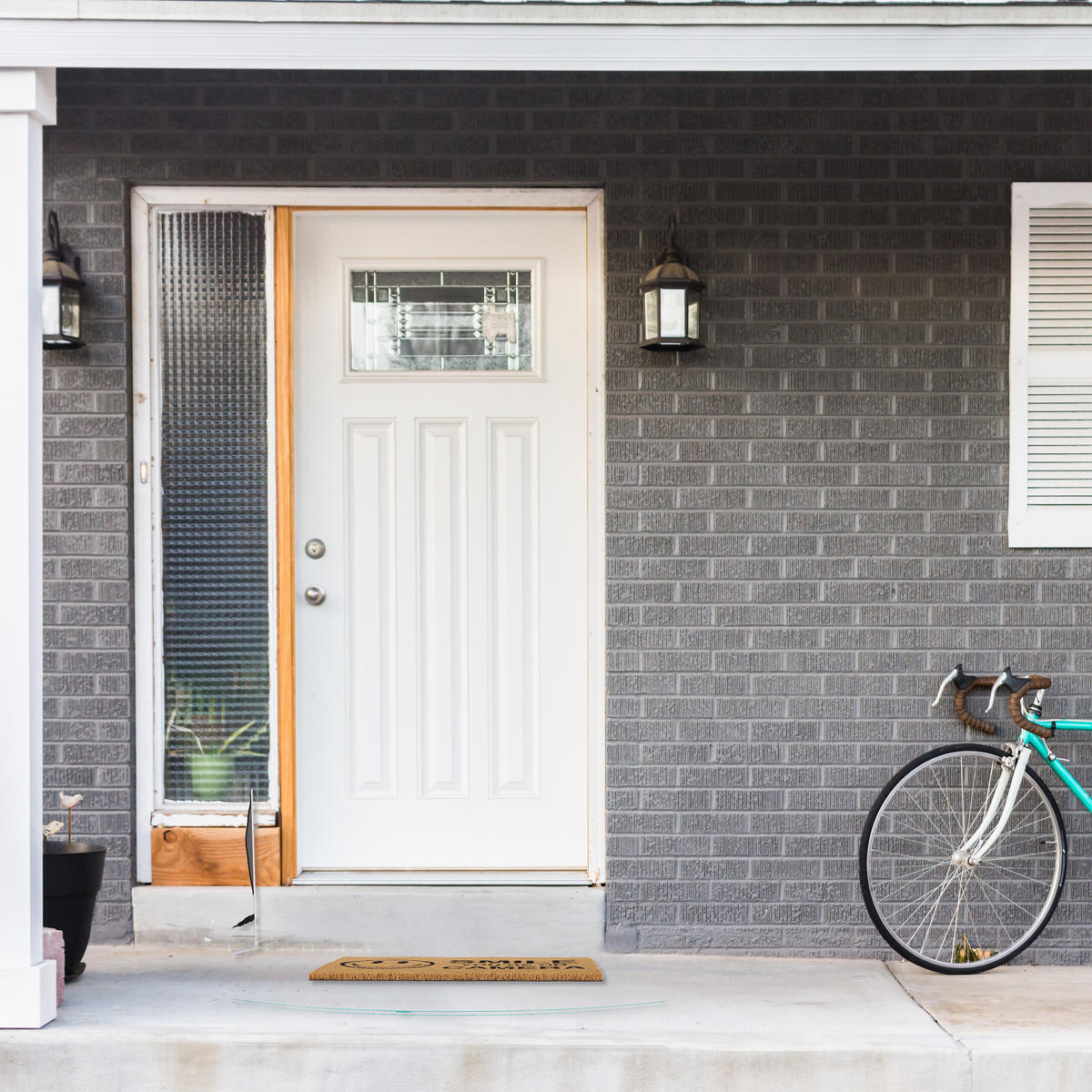 FUSSMATTE - Hellbraun, Kunststoff/Textil (60/40cm) - Relaxdays