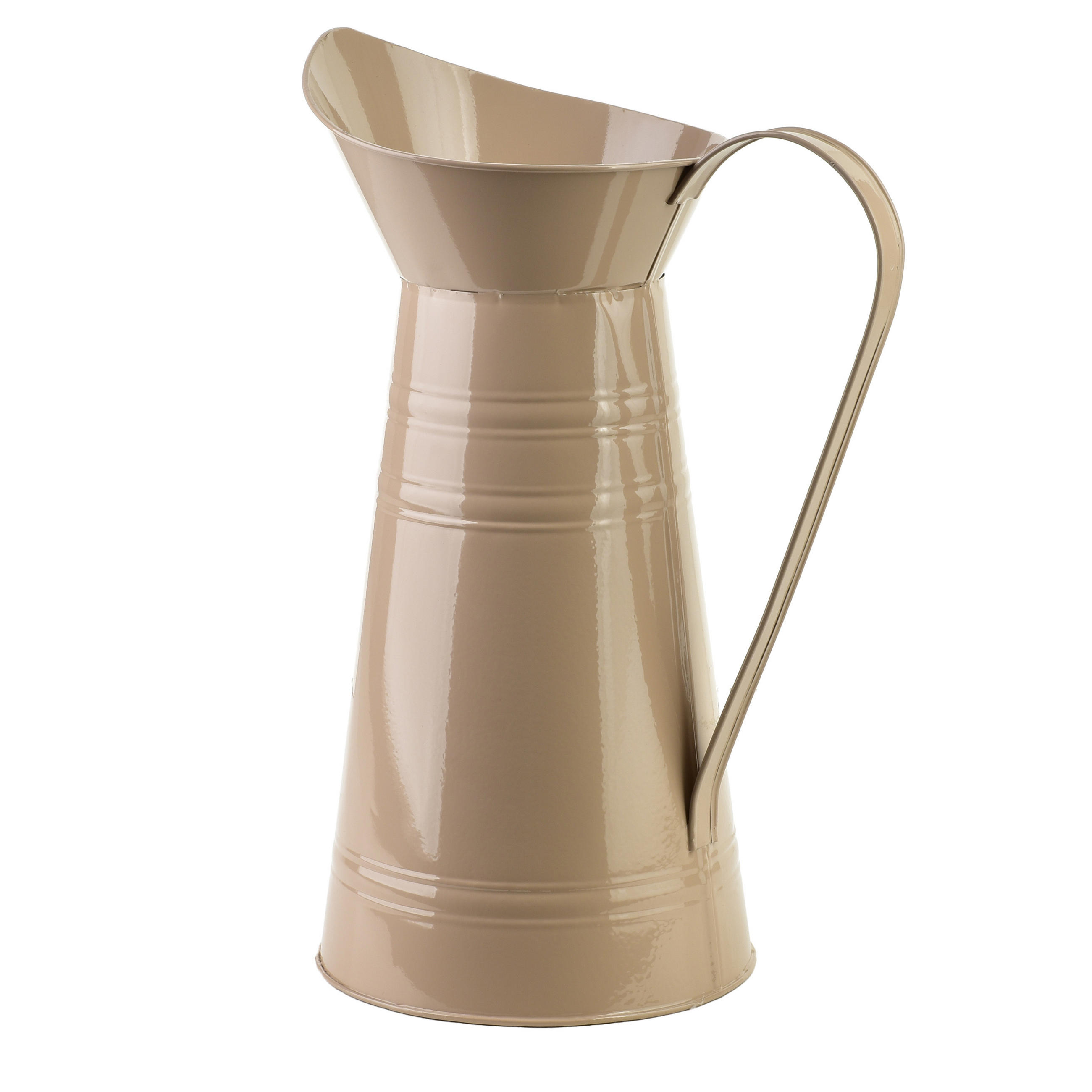 VASE Roger Beige 27x17xh38,5 cm Metall - Beige, Metall (38.5cm) - Mondex