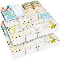 SCHUBLADEN Organizer 15-teiliges Set Weiß - Multicolor, Textil (15/9/30cm)