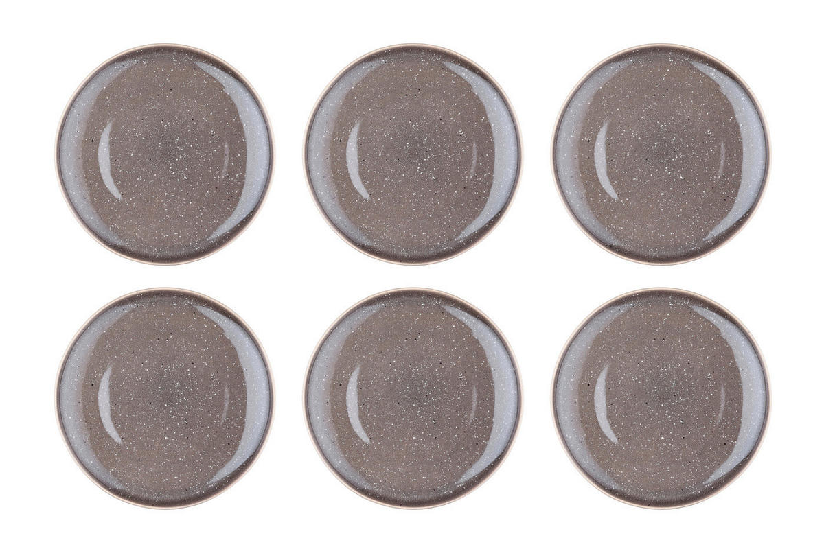 TELLER Stellar Ø27cm - 6er-Set - Betongrau - Grau, Keramik (27cm) - Björn