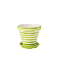 BLUMENTOPF GRANADA STRIPES - Töpferei - Grun - L - Ø 35 cm - Multicolor, Keramik (35/33cm) - J-Line