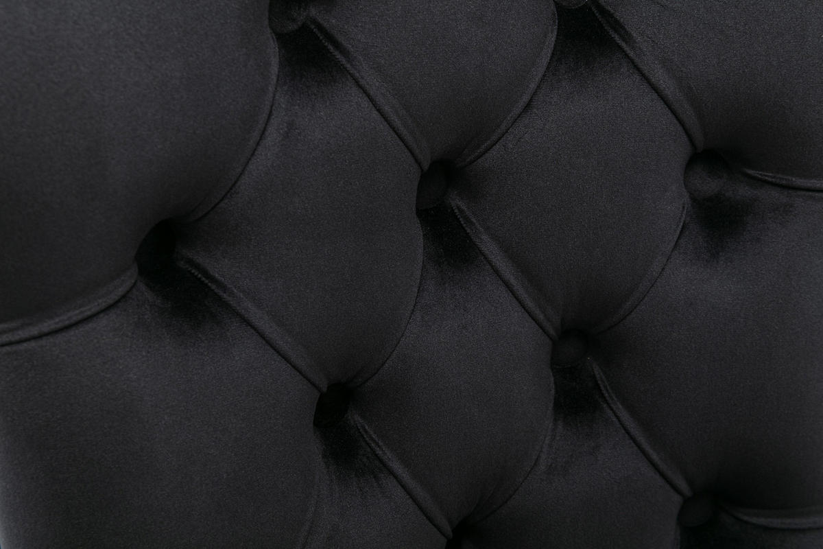 ESSZIMMERSTUHL 2er-Set aus Samt mit Nagelkopfbesatz, Schwarz - Schwarz, Textil (65/95/50cm)