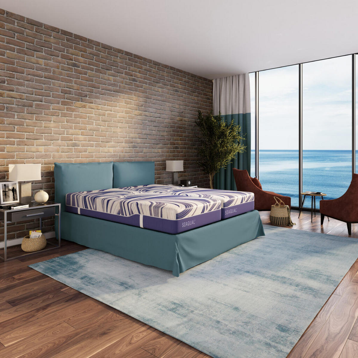 KALTSCHAUM-MATRATZE "Ocean Clean KS", H3, 90 x 200 cm, Höhe: ca. 21 cm - Blau, Textil (90/200cm) - Hn8 Schlafsysteme