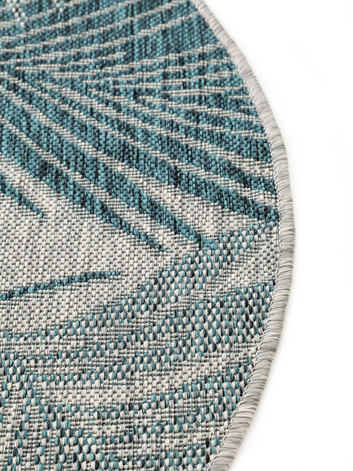 OUTDOORTEPPICH rund Cleo Blau ø 150 cm rund - Blau, Textil (150/150cm) - benuta Nest